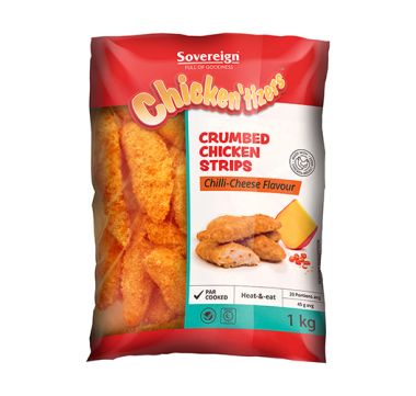 Crumbed Chicken Strip - Chilli Cheese 1KG