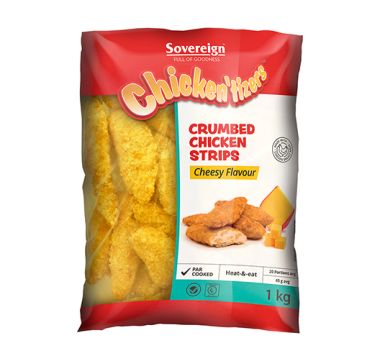 Crumbed Chicken Strip -Cheesy Flavour 1KG