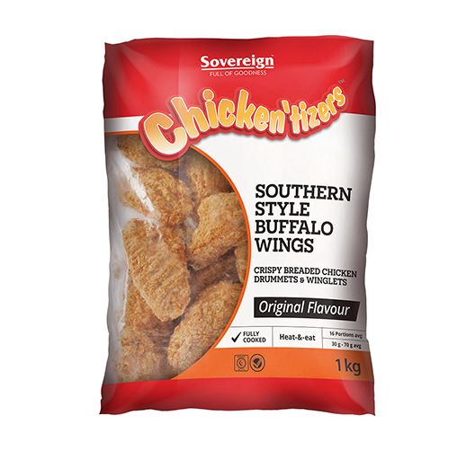 Crumbed Buffalo Wings Southern Style (Original) 1kg
